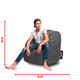 thumbnail image 2 of Sillón Puff Lounger Puff MX Gamuza Gris Oscuro, 2 of 2