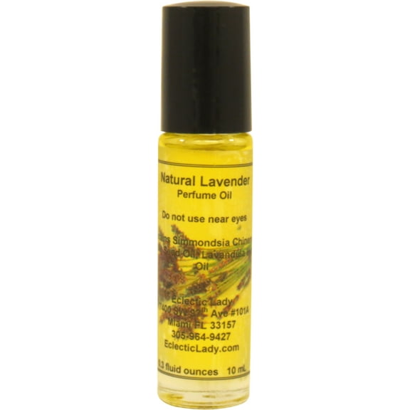 All Natural Lavender Perfume Oil, 0.3 Oz Portable Roll-On Fragrance