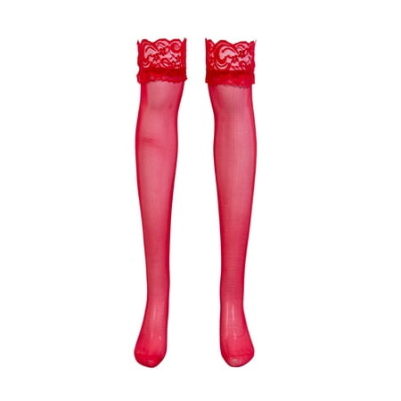 

Lisenrain Womens Sheer Lace Top Thigh High Stockings