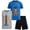 Royal/Grey/Black Basketball Bear, variant on Boys Active Shorts Set Boys Graphic Tee Tank Tops and Basketball Shorts Outfit Set