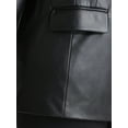 thumbnail image 4 of Terra & Sky Women's Plus Faux Leather Blazer, Sizes 0X-5X, 4 of 5