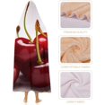 thumbnail image 4 of Cloak Hooded Blanket Chilean Cherries Printed Wearable Hoodie Blanket for Travel Office Sofa, 4 of 6
