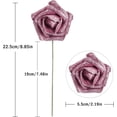 thumbnail image 3 of Artificial Flowers, 25pcs Foam Glitter Roses Glitter Foam Rose Foam Rose with Stem for DIY Wedding Bridal Bouquet Home Party Christmas Decoration(Silver), 3 of 5