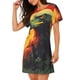thumbnail image 2 of Fotbe Hawaiian Style Bald Eagle Bata de Dormir para Mujer con Estampado, Camisón de Algodón de Manga Corta, Ropa de Dormir Casual, 2 of 6