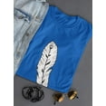 thumbnail image 3 of White Feather Shaped T-Shirt Women -Image by Shutterstock, Female XX-Large, 3 of 4