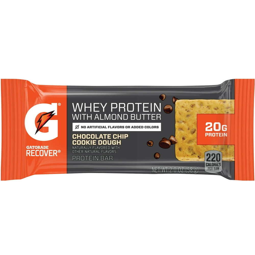 Gatorade Whey Protein Bar with Almond Butter, Chocolate Chip Cookie