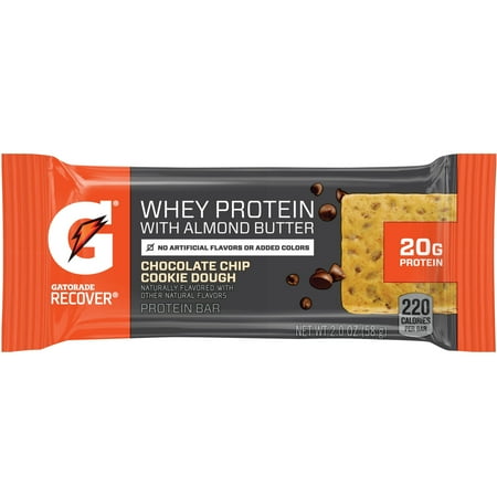 GatoradeWhey Protein with Almond Butter Chocolate Chip Cookie Dough Bar, 2.1 Oz.