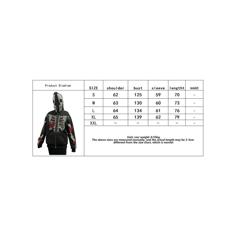 CenturyX Y2k Skeleton Full Zip Up Hoodies Over Face Women CenturyX Y2k Skeleton Full Zip Up Hoodies Over Face Women