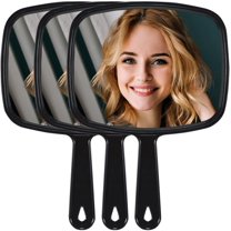 Hand Mirror, Extra Large Barber Hairdressing Handheld Mirror with Handle for Salon, Square