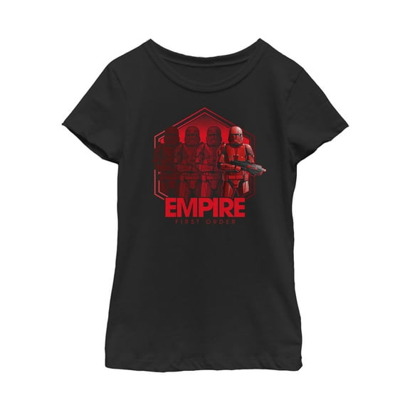 Girl's Star Wars: The Rise of Skywalker Sith Trooper Reflection Graphic Tee Black Large