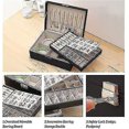 thumbnail image 3 of Leather Jewellery Box Storage Case for Rings, Earrings, Bracelets, Necklaces Jewellery Organiser, 3 of 3