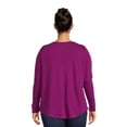 thumbnail image 4 of Terra & Sky Women's Plus Size Long Sleeve Crew Neck T-Shirt, 2-Pack, 4 of 5