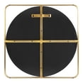 thumbnail image 4 of Kate and Laurel Nobles Modern Square Mirror, 24 x 24, Gold, Decorative Square Wall Decor with an Inset Round Mirror, 4 of 8