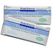 Tush Wipes for adults Individual Flushable Moist Wipes BULK 350 Single-Use-Packets
