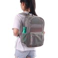 thumbnail image 6 of 1Pcs Mesh Backpacks with Breathable Design and Lightweight Material, Portable Travel Daypacks for Women Commute and Workout, 17X12In (Grey), 6 of 6