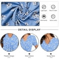 thumbnail image 5 of JuneFish Women's Summer Floral Tunic Tops Short Sleeve V Neck Casual Pleated Blouse, 5 of 7