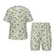 thumbnail image 1 of Lsque Green Rabbit Pattern Girls' Sleeve Top and Shorts Snug Fit Cotton 2 Piece Lightweight Pajama Sets-4X-Large, 1 of 6