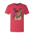 thumbnail image 2 of Wild Bobby Dean Russo Colorful Cat Abyssinian Cat Lover Men Premium Tri Blend Tee, Vintage Red, Medium, 2 of 5
