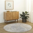 thumbnail image 2 of BoutiqueRugs Ambra Modern Abstract Area Rug - Light Gray, Multi Brown, Cloud Gray - 7'10" Round, 2 of 14