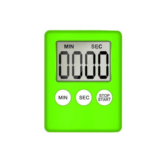 Toystoory Temporizador de cocina para cocinar, hornear, LCD, cuenta regresiva electrónica Digital, temporizador, alarma fuerte, dormir, Fitness, hogar Cocina y Comedor Verde Toystoory HA064846-05