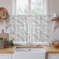 thumbnail image 2 of White Fur Patterned Kitchen Curtains, Pure Solid Minimalist Modern Color Light Filtering Window Curtain Panels, 2Pcs Rod Pocket Window Treatments Set for RV Dining Room Study Room 42x54 Inches, 2 of 9