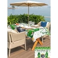 thumbnail image 4 of Outdoor Tablecloth with Umbrella Hole and Zipper, St. Patrick's Day Rectangle Table Cloth 52x70 Inch Waterproof Tablecloth, Green Gnomes Spring Lucky Shamrocks Picnic Table Cover for Patio Camping, 4 of 7