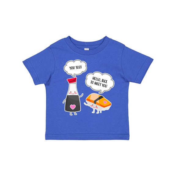 Inktastic Cute Sushi and Soy Sauce Rice To Meet You Boys or Girls Toddler T-Shirt