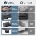 thumbnail image 4 of Betisef Modular Sectional Sofa W/ Deep Seat,Freely Combined Comfy Corduroy Couch,Arm chair W/ Pillows for Living Room,Apartment,Studio,U-Shaped 3-seat Oversized Sofa W/ Double Movable Ottomans Gray, 4 of 7