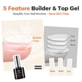 thumbnail image 6 of modelones Builder Top Coat Gel Nail Polish, 15 ML No Wipe Clear Gel Polish Chrome Bond Ultra Gloss for Cat Eye Apex Building Nails Strengthener Extension Long Last Soak Off U V Manicure Gift for Wome, 6 of 9