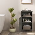 thumbnail image 4 of Topbuy Bathroom Floor Cabinet Single Door Side Cabinet w/ Open Compartment & 3-Position Adjustable Shelf Grey, 4 of 10