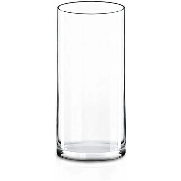 Clear Glass Cylinder Vase (H:9" D:4") Flower Vase Centerpieces Hurricane Floating Candle Holder
