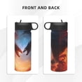thumbnail image 3 of Sikiie Red And Blue Fire Cloud Dragon Print 18OZ Insulated Straw Cup, Portable Leak-proof Sports Water Bottle, Stainless Steel Water Cup Suitable for Home and Outdoor, 3 of 8