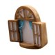 thumbnail image 2 of Mini ventana de hadas, escultura de resina, figuritas artesanales, artes pintadas a mano para jardín de hadas, accesorio de Micro paisaje Redondo shamjiam ventana de hadas, 2 of 8