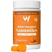 VitaHustle Turmeric Ginger Gummies for Inflammation, Joint Flexibility, Muscle Recovery, Low Sugar, Vegan, Gluten Free, Non GMO, Orange Flavor, 50 Count