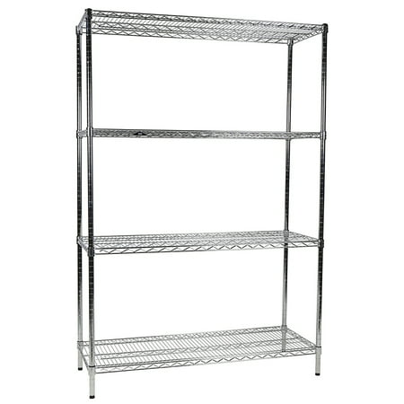 Apollo Hardware Commercial Grade Chrome 4 Shelf Nsf Wire Apollo Hardware Commercial Grade Chrome 4 Shelf Nsf Wire Shelving Rack 18 X48 X72 Com