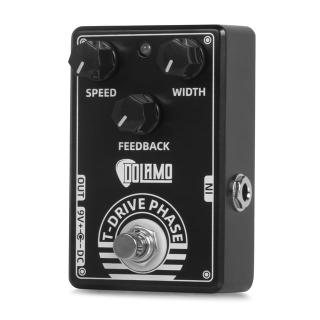 Pedal de efectos de guitarra Dolamo T-Drive Phase, ancho, retroalimentación y velocidad, 9 V CC, 6,35 mm