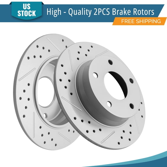 YXPCARS 2PCS Rear Brake Rotors (982718LR), Drilled & Slotted Disc Rotors Kit for 2020 2021 2022-2025 Nissan Sentra