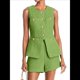 thumbnail image 3 of Conjunto de Traje Informal de Dos Piezas para Mujer, Sin Mangas, con Botones, Chaleco y Pantalones Cortos, Traje de Oficina. Verde M, 3 of 10