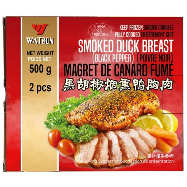 Watson Frozen Cooked Black Pepper Smoked Duck Breast, Watson Frozen Cooked Black Pepper Smoked Duck Breast