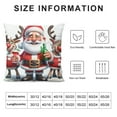 thumbnail image 5 of COMIO Throw Pillow Covers Santa Claus and Reindeer Christmas with Deer Holiday Party Beer Cartoon for Couch Living Room, 5 of 5