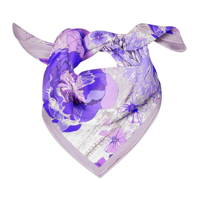 Bimba Womens Rectangular Printed Cotton Voile Scarf Neck Head Wrap-40 x 40 Inches