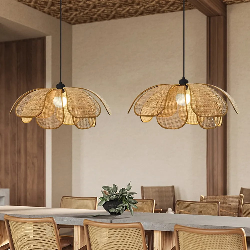 LittleGlovo Japanese Petal Chandelier Wabi-sabi Style Dining Room Balcony Decorative Lamps