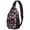 Baseball Gear and Snacks Blue, variant on Ball and Baseballs Black Pattern Sling Backpack, Unisex Daily Travel Sling Pack with Side Mesh Pockets, Earphone Hole Port Gift Ideas for Travel Shopping Commuting