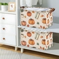 thumbnail image 2 of Yayeee Foldable Storage Basket for Shelves with Handles Waterproof Cloth Bins, Beige Fall Coffee, 2 of 7