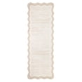 thumbnail image 1 of Scalloped Area Rugs Washable Modern Accent Rug, Stain-Resistant Foldable Floor Mat with Non-Slip Backing, Contemporary Low Pile Indoor Carpet for Bedroom, 1 of 7