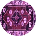 thumbnail image 1 of Ahgly Company Indoor Round Persian Purple Traditional Area Rugs, 4' Round, 1 of 4