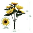 thumbnail image 5 of 7 - Heads Silk Sunflower Bouquet for Home and Indoor Decoration, 5 of 6