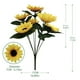 thumbnail image 5 of Ramo De 7 Cabezas De Girasol, Flor De Girasol De Seda Para Bodas, Decoración Del Hogar Para Bodas, 5 of 8