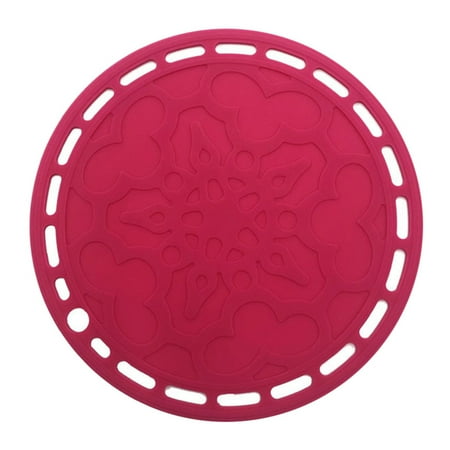

Non-Slip Round Placemat Thickened Dining Table Mat For Kitchen Dining Table Home Restaurant Rose Red