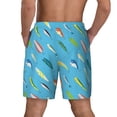 thumbnail image 2 of Lsque Mens Swim Trunks Different Color Fishing Bait Pattern - Bathing Suit Compression Liner - Beach Swim Shorts Swimwear - (S-3XL) - Stretch Quick Dry -Large, 2 of 9